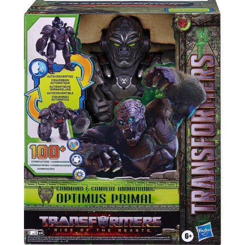 Transformers Rise Of The Beast - Command & Convert Animatronic Optimus Primal