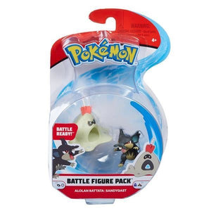Pokemon Battle Figures - Alolan Rattata and Sandygast