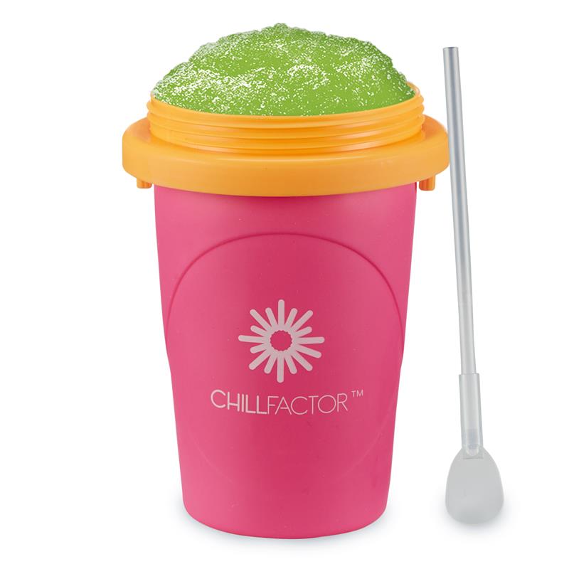 Chill Factor Neon Slushy Maker - Pink with Orange Lid