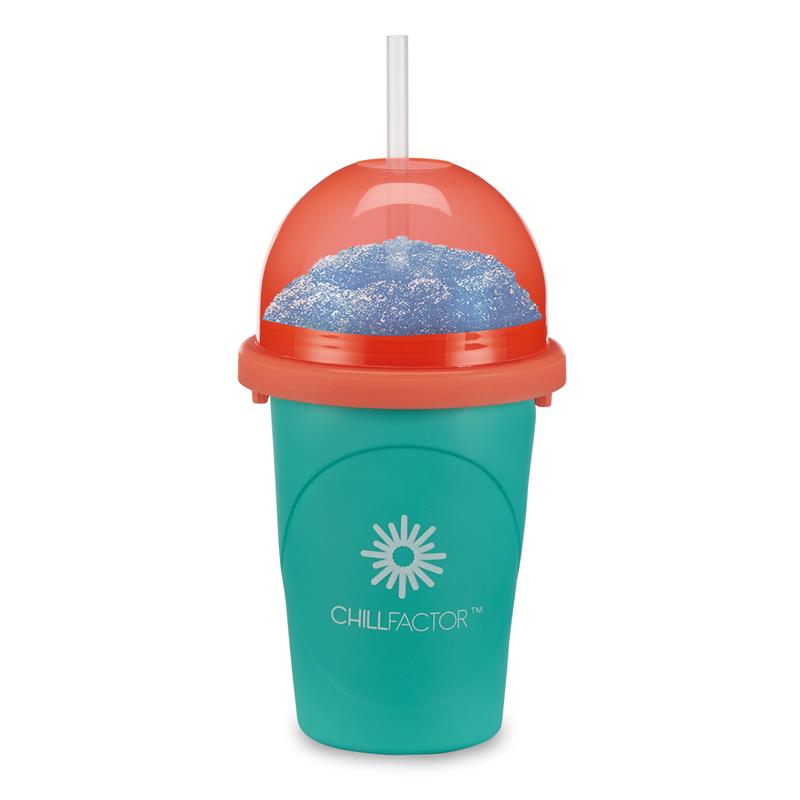 Chill Factor Neon Slushy Maker - Green with Orange Lid