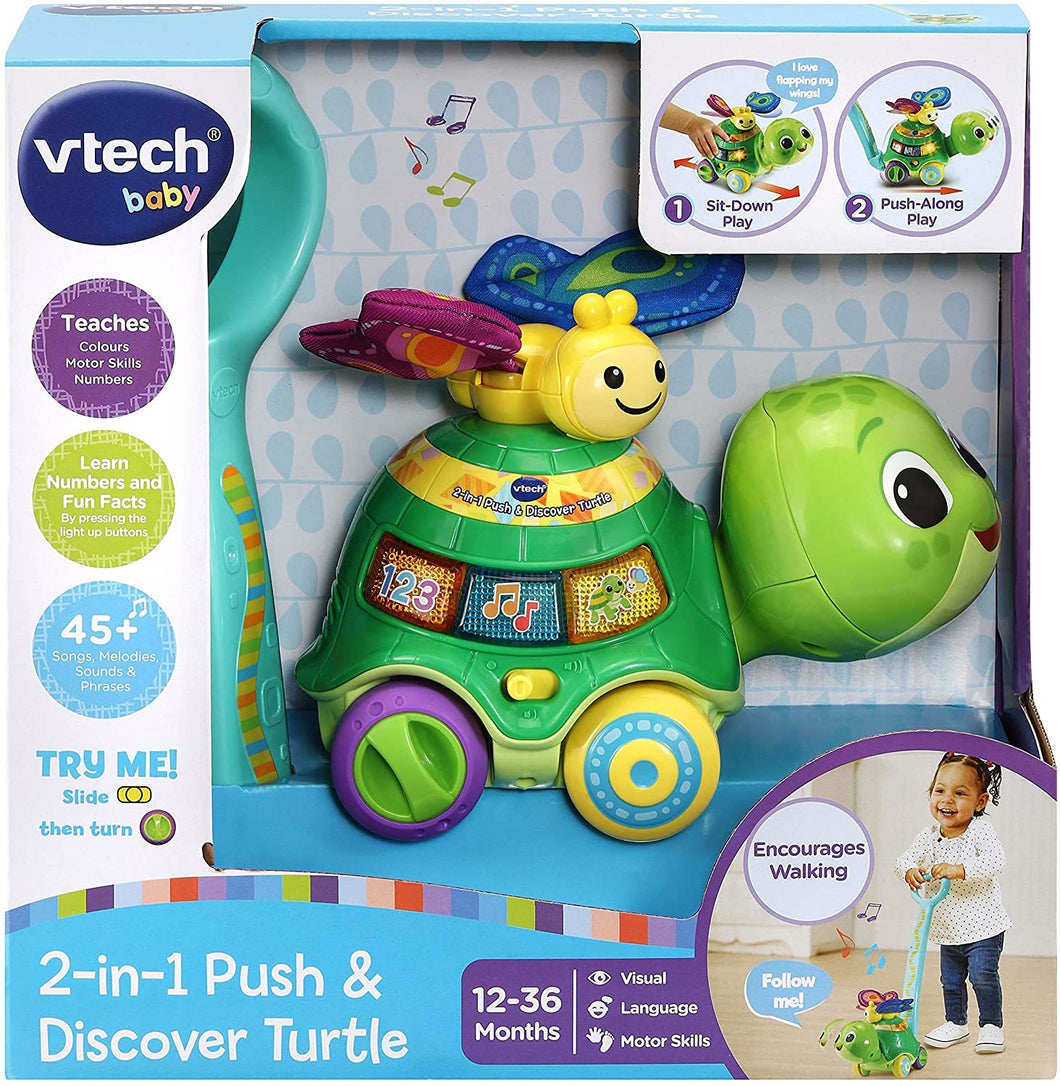 Vtech 2-in-1 Push & Discover Turtle