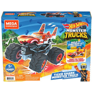 Hot Wheels Monster Trucks Mega Construx Tiger Shark – Bambola