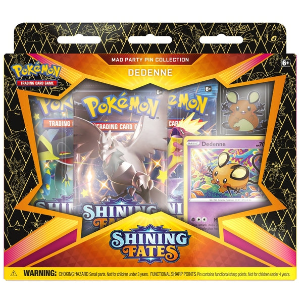 Pokemon TCG Shining Fates Mad Party Pin Collection - Dedenne