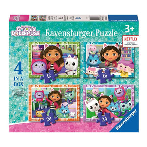 Gabby's Dollhouse Puzzle 4-in-a-Box