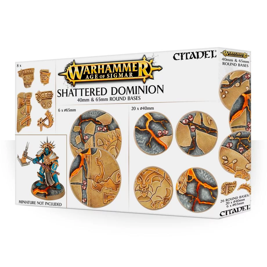 AOS Shattered Dominion 40mm & 65mm Round Bases 66-97