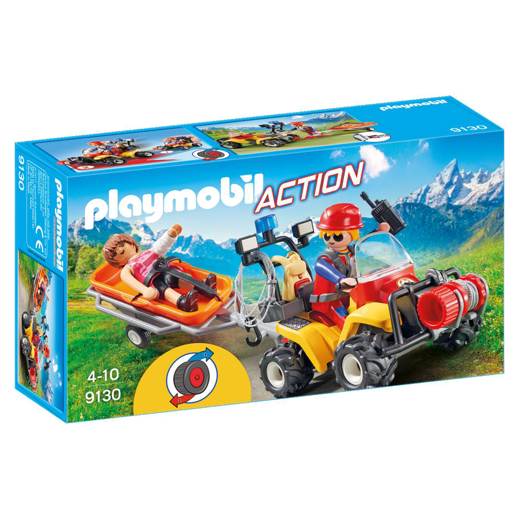 Playmobil Action 9130 Mountain Rescue Quad with Pullback Motor