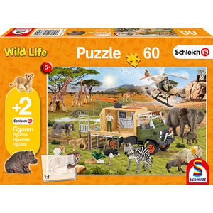 Schleich Wild Life 60 Piece Safari Adventure Puzzle