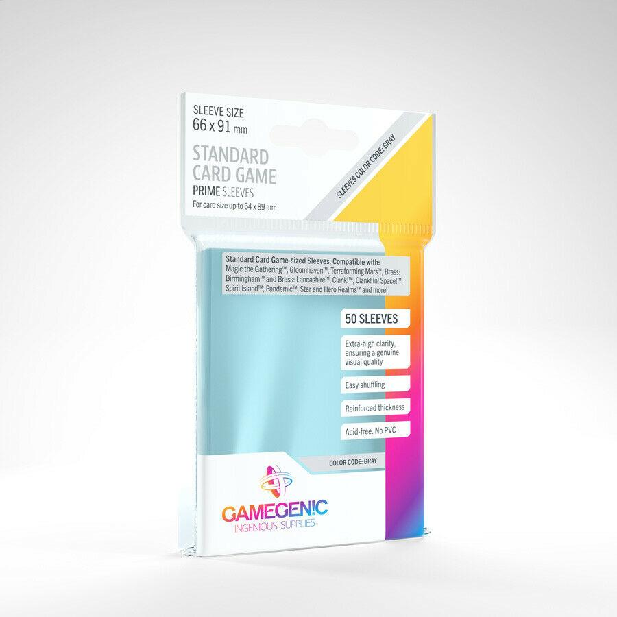 Gamegenic Prime Standard Card Game Grey - 50 Sleeves