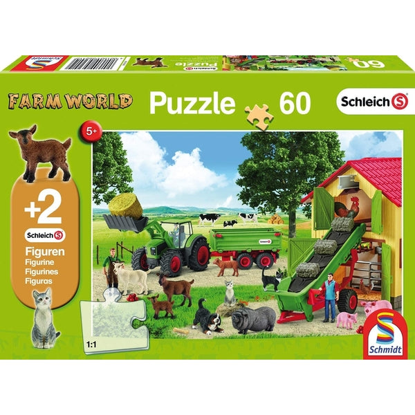 Schleich Farm World 60 Piece Hay Harvest On The Farm Puzzle