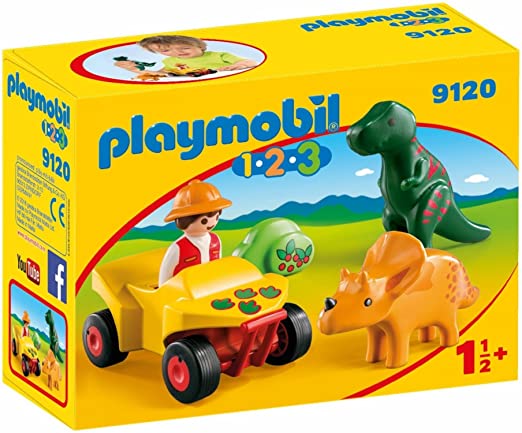 Playmobil 1.2.3 9120 Explorer with Dinosaur