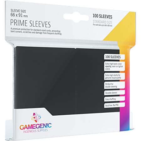 Gamegenic Prime Sleeves Black - 100 Sleeves