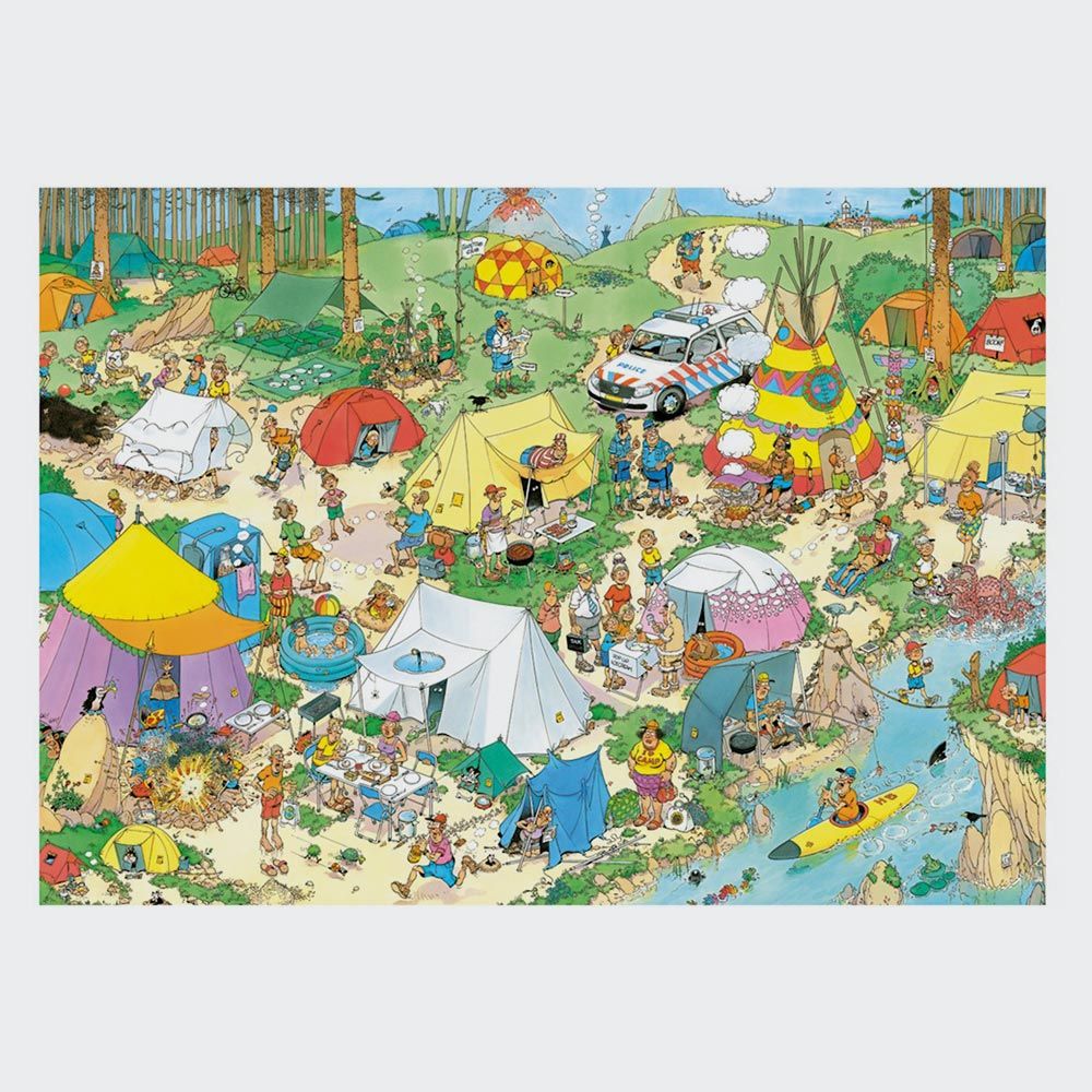 Jan Van Haasteren 1000pc Camping in the Forest