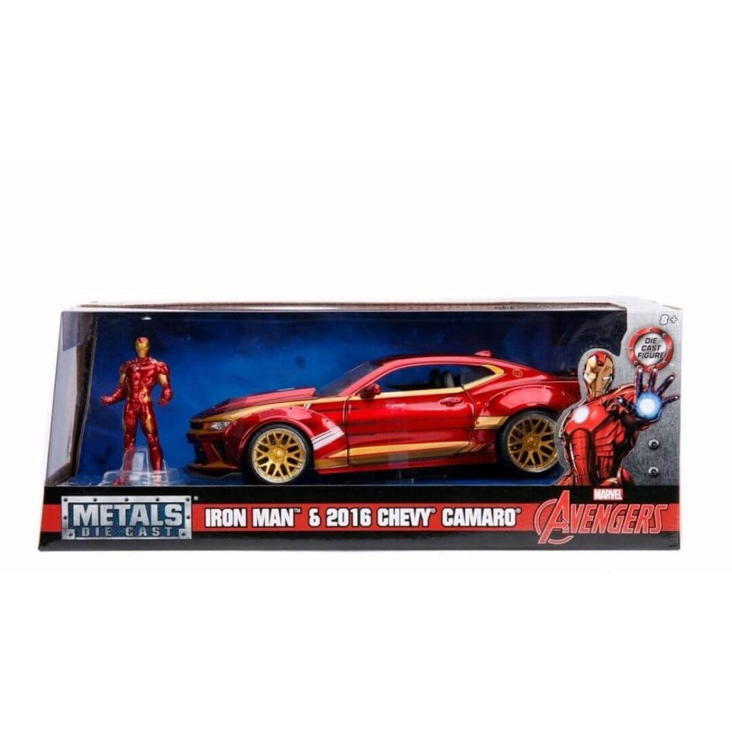 Jada Marvel 1:24 Iron Man & 2016 Chevy Camaro