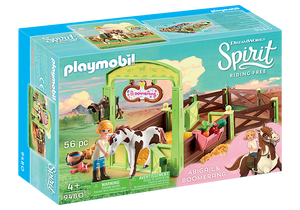 Playmobil Spirit 9480 Abigail & Boomerang with Horse Stall