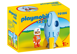 Playmobil 1.2.3 70186 Astronaut with Rocket