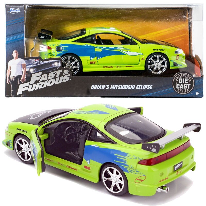 Jada Toys - Fast & Furious 1:24 Brians Mitsubishi Eclipse Voiture moulAe  sous pression, jouets pour enfants et adultes - Voitures - Rue du Commerce