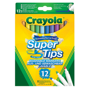 Crayola 12 Bright Super Tips Markers