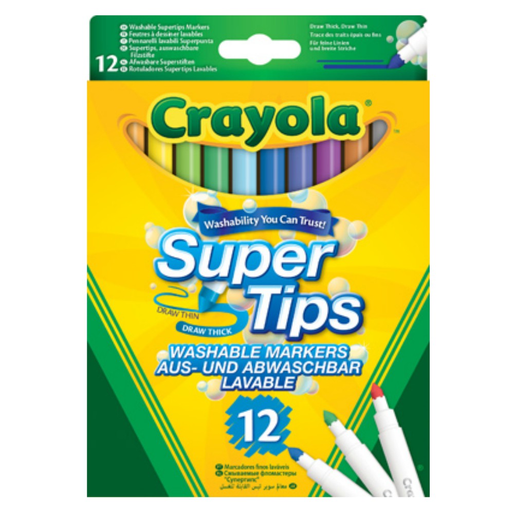 Crayola 12 Bright Super Tips Markers