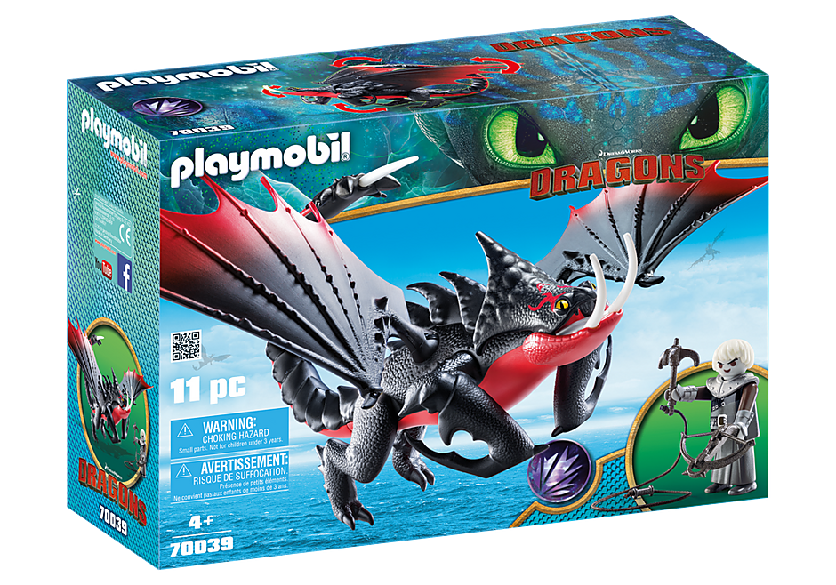 Playmobil Dragons 70039 Deathgripper with Grimmel