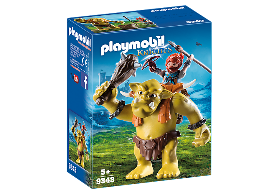 Playmobil Knights 9343 Giant Troll with Dwarf Fighter
