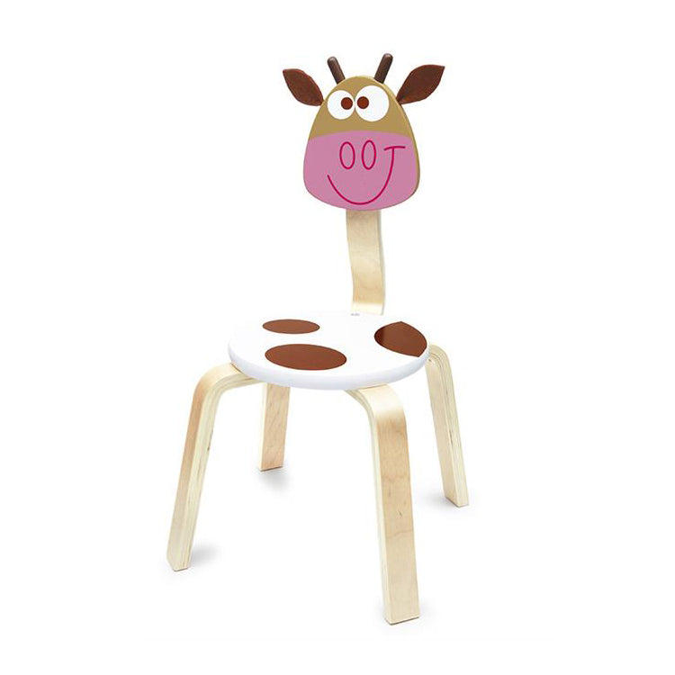 Wooden Chair - Cow