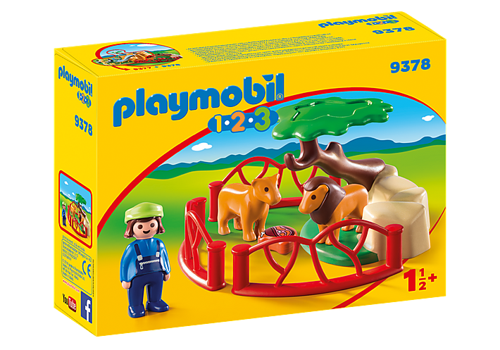 Playmobil 1.2.3 9378 Lion Enclosure