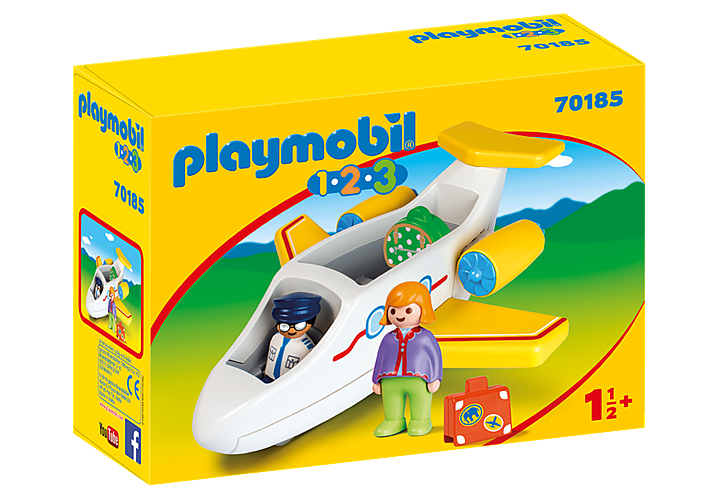 Playmobil 1.2.3 70185 Plane with Passenger