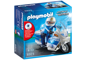 Playmobil City Action 6923 Police Bike with LED Light