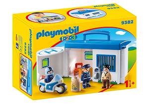 Playmobil 1.2.3 9382 Take Along Police Station