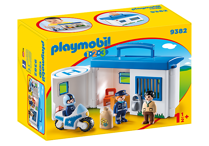 Playmobil 1.2.3 9382 Take Along Police Station