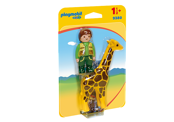 Playmobil 1.2.3 9380 Zookeeper with Giraffe