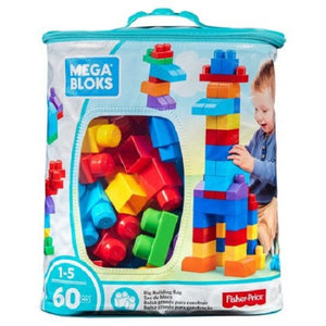 Mega Bloks Big Building Bag - Blue 60 pcs