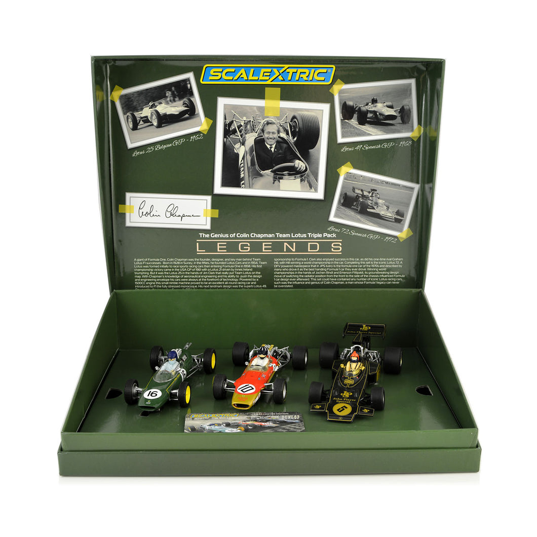 Scalextric The Genius of Colin Chapman Team Lotus Triple Pack