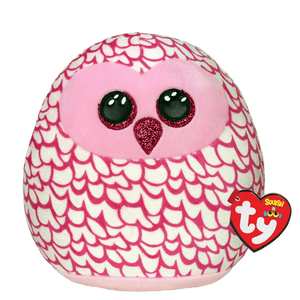 TY Squish A Boo - 10 inch Pinky Owl