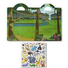 Melissa & Doug Reusable Puffy Stickers - Safari