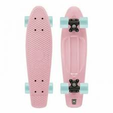 Xootz Skateboard Pastel Pink With Blue Wheels