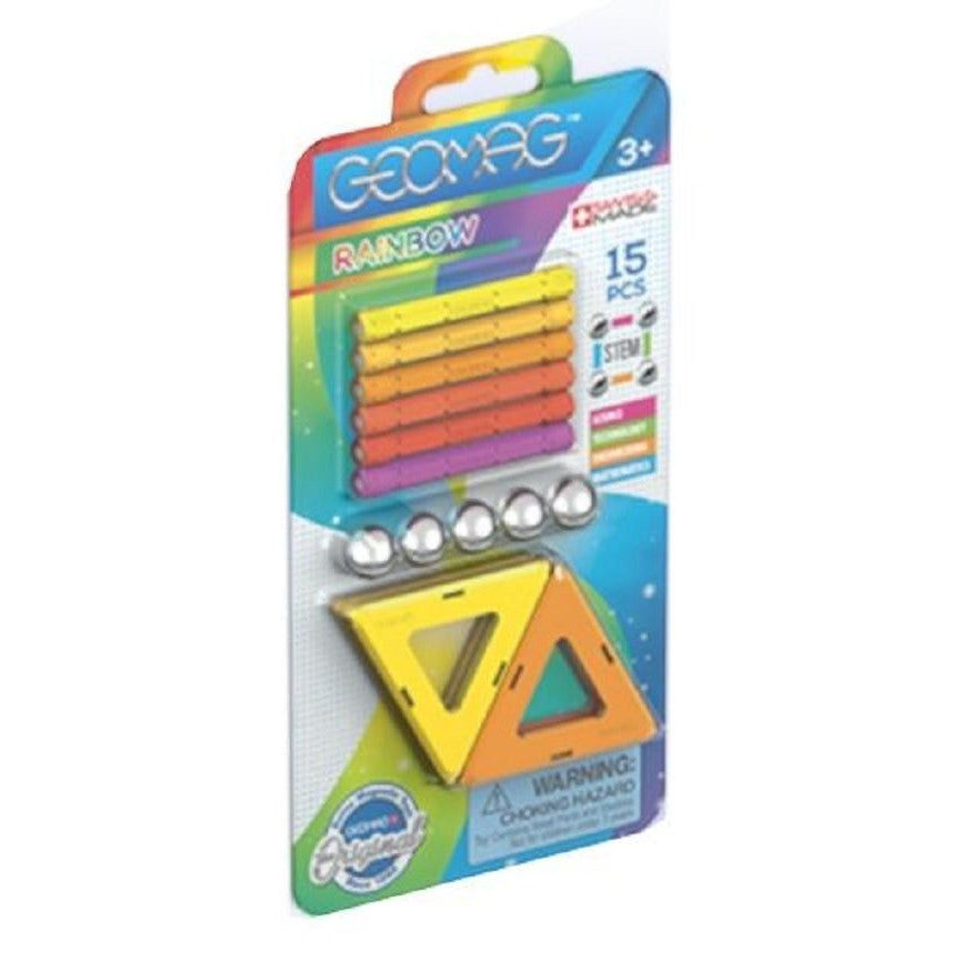 Geomag Rainbow - Warm Colours Blister Pack 15Pcs