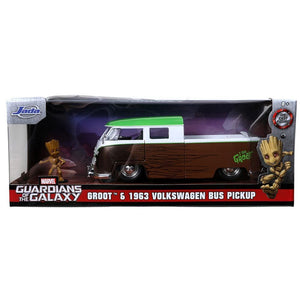 Jada Marvel 1:24 Groot & 1963 Volkswagen Bus Pickup