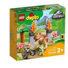 Load image into Gallery viewer, Lego Duplo 10939 T. Rex and Triceratops Dinosaur Breakout
