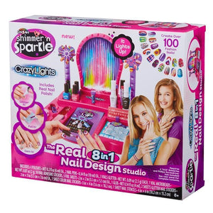 Shimmer and Sparkle Crazy Lights 8 in 1 Nail Design Studio