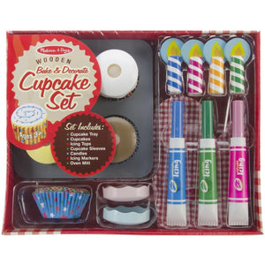 Melissa & Doug Wooden Cupcake Set