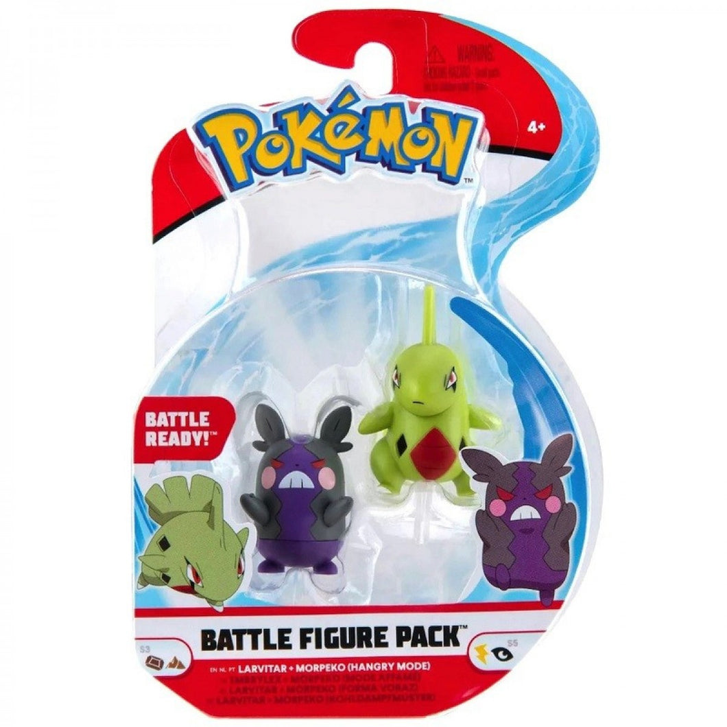 Pokemon Battle Figure - Larvitar & Morpeko (Hangry Mode)