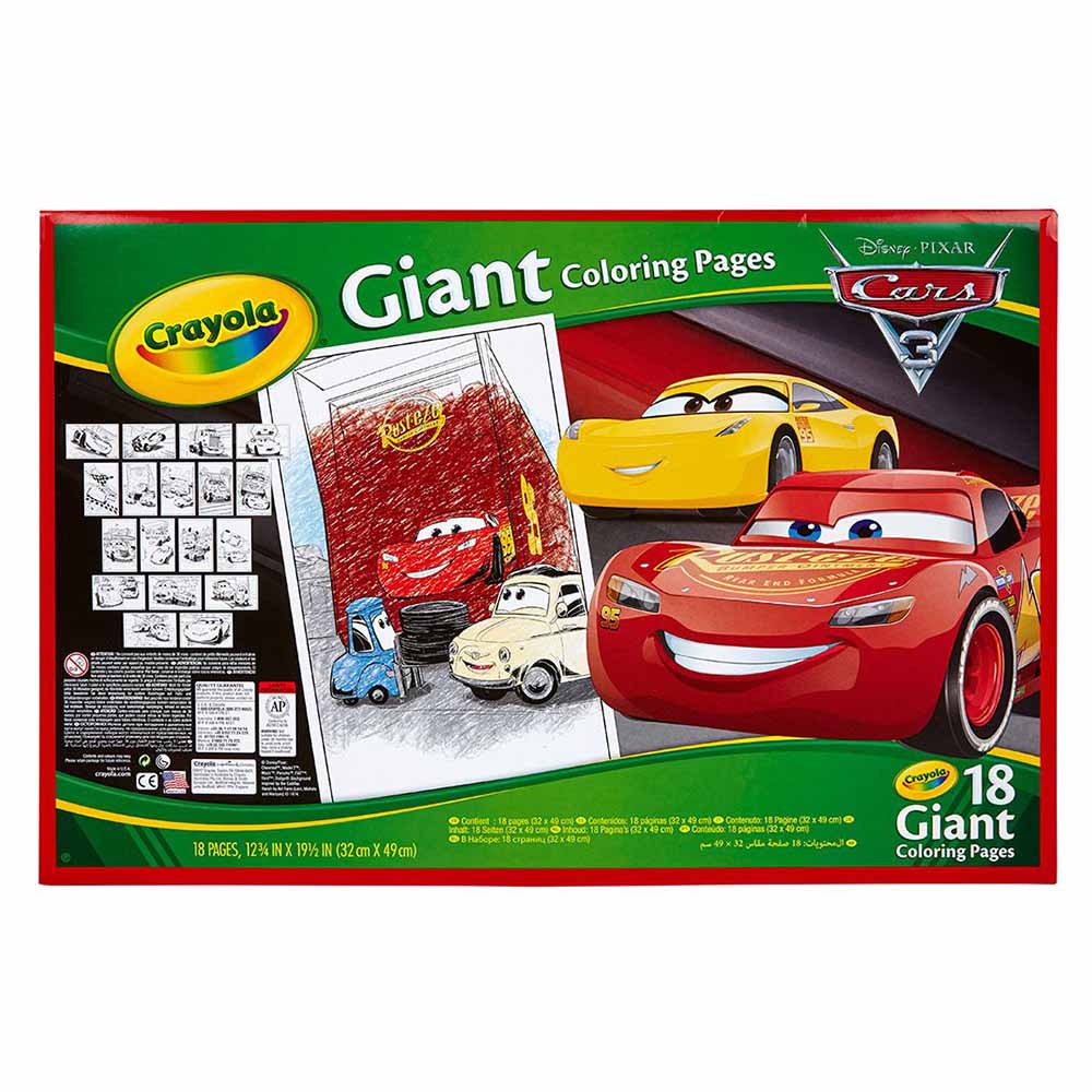 Crayola Cars 3 Giant Colouring Pages