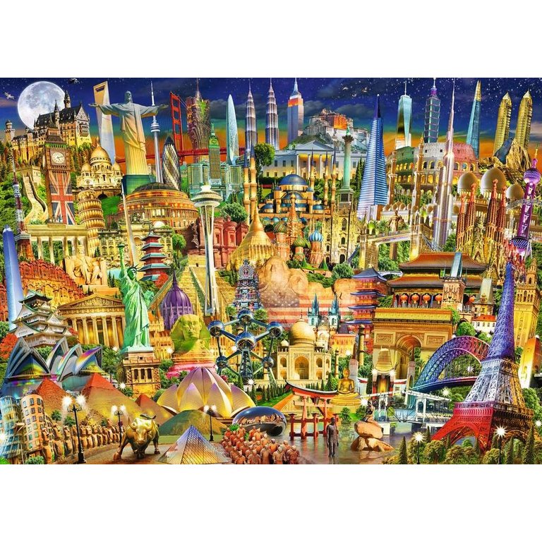 World Landmarks By Night 1000pc