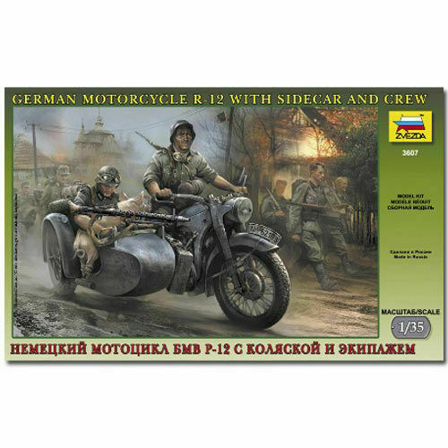 Zvezda German Motorcycle with Sidecar and Crew