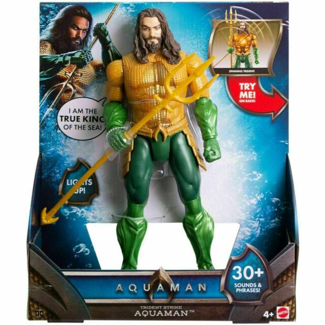 Aquaman 12-inch Lights and Sounds Trident Strike Aquaman Figure