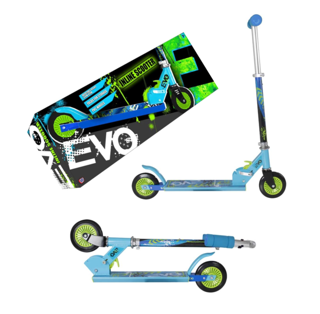 Evo Inline 2 Wheel Scooter Blue