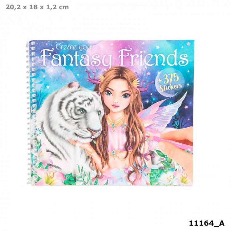TOPModel Colouring Book with Stickers Fantasy Friends