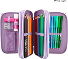 Load image into Gallery viewer, TOPModel Triple Filled Pencil Case - Ice Friends with Lights
